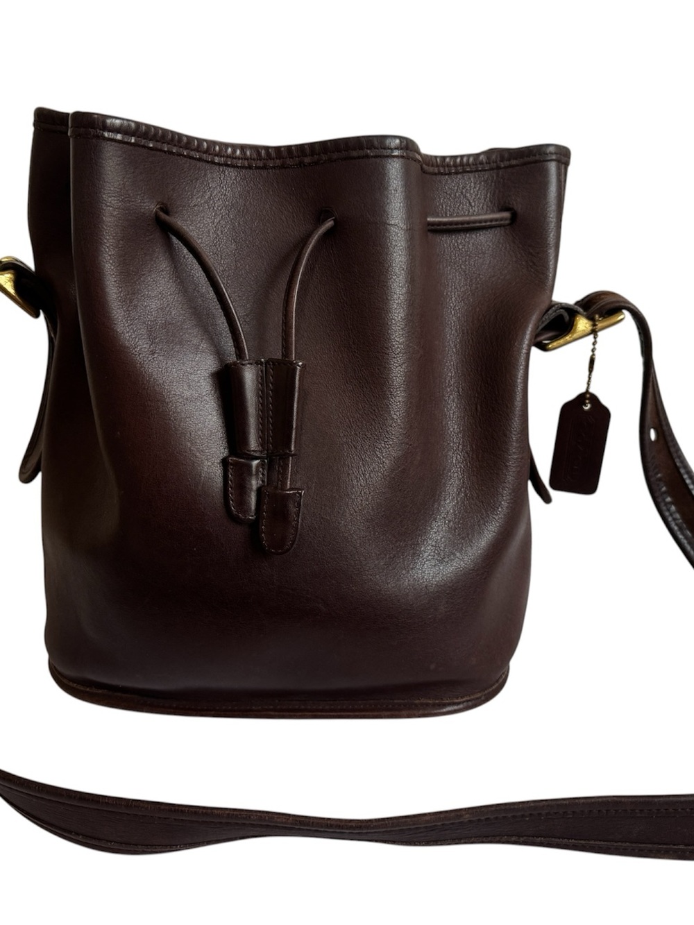 Coach Brown Bucket Leather Drawstring Shoulder Bag 9952 - Picture 3 of 7